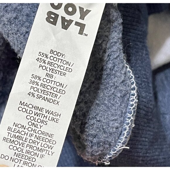 Joy Lab Sweatshirt Cropped Tie Dye Blue White XS Extra Small Crew Neck - Picture 5 of 5